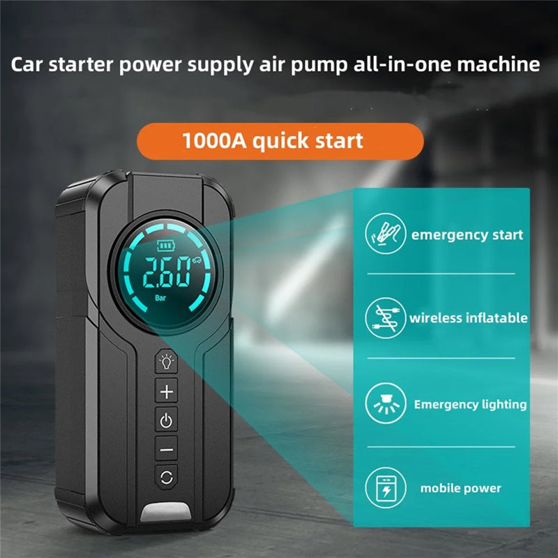 🚘🚘AirOmn™ Smart Multipurpose Air Compressor - Jump Starters - Battery Charging Systems 🛞